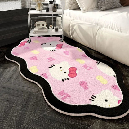 Sanrio Hello Kitty Living Room Blanket, Soft Velvet Cute Cartoon Sofa Bed Throw, Easy Clean Home Decor Blanket for Girls Gift My Store