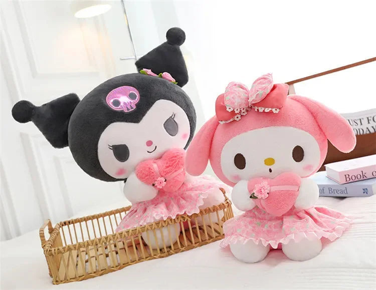 60cm Sanrio Kuromi Melody Hello Kitty Plush Toy Kawaii Cartoon Big Size KT Cat Plush Doll Soft Stuffed Pillow Kids Birthday Gift My Store