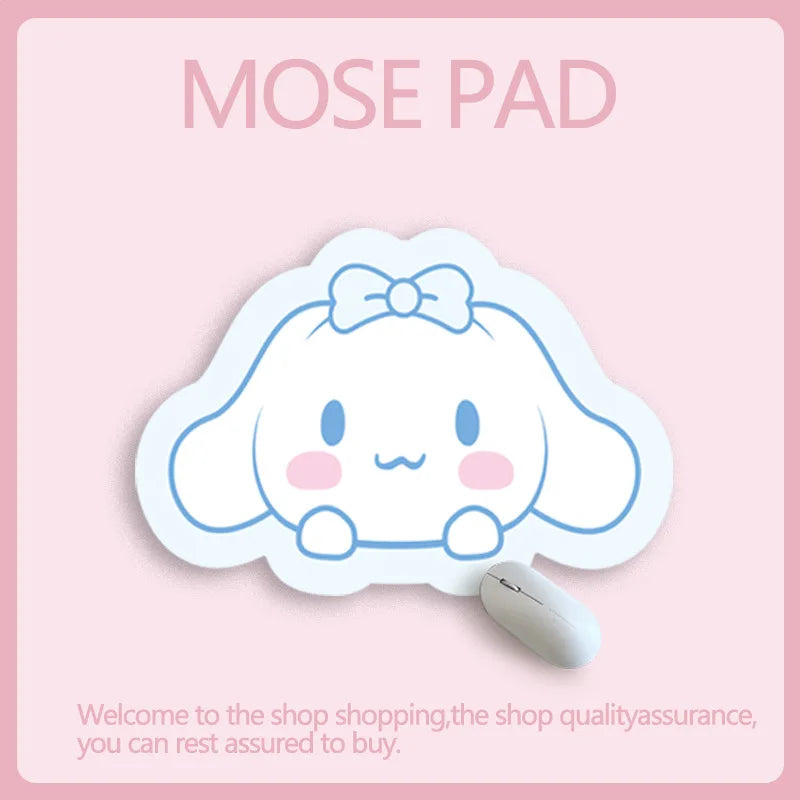 Sanrio Mouse Pad Kawaii Cinnamoroll Non Slip Table Pad Kuromi Melody Y2k Black Pink Coffee Pad Soft Mouse Pad Girl Toy Gift My Store