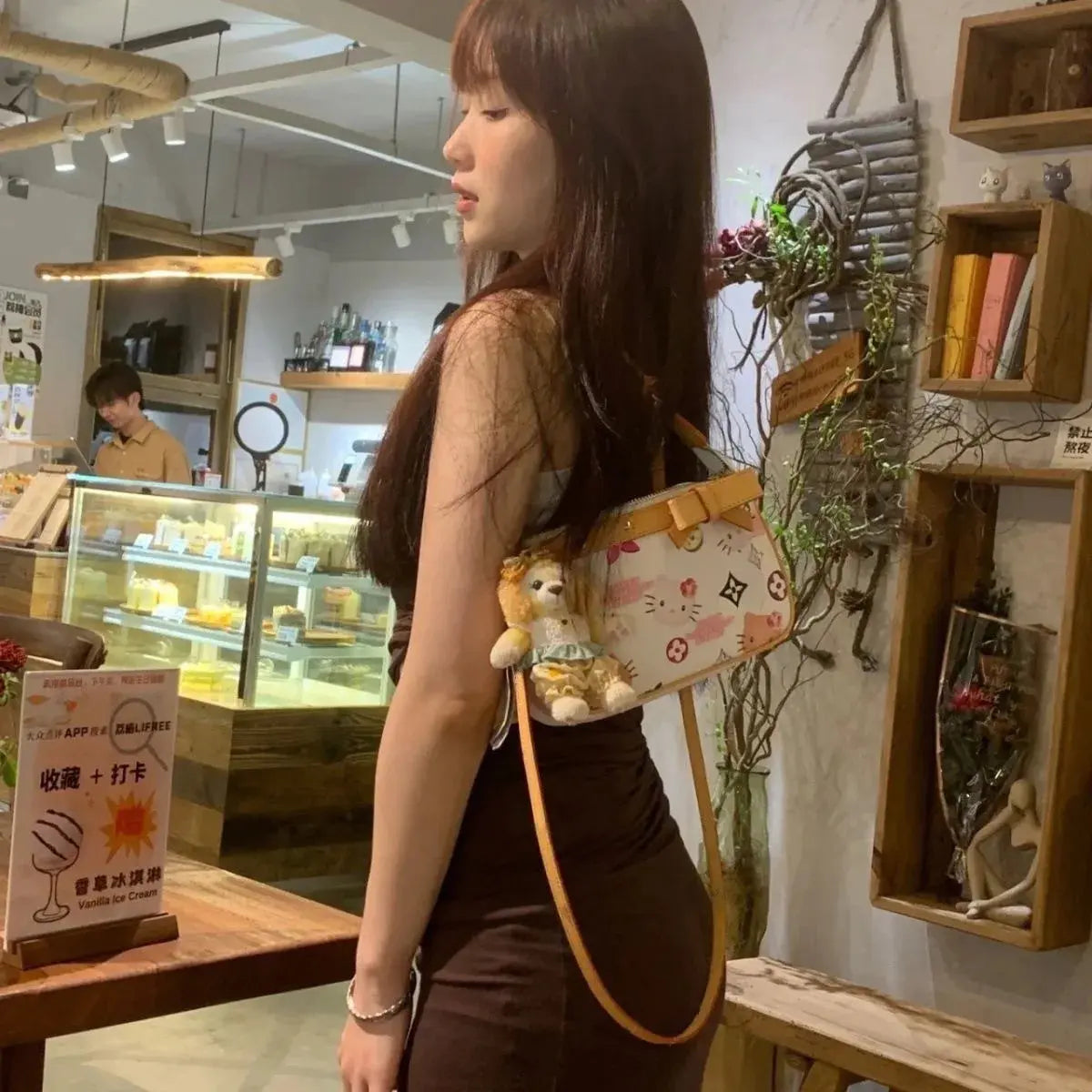 Sanrio Hello Kitty Anime Peripheral Products Outdoor Handbags Women One Shoulder Style Stick Bag Trendy Crossbody Bag Toy Gifts My Store