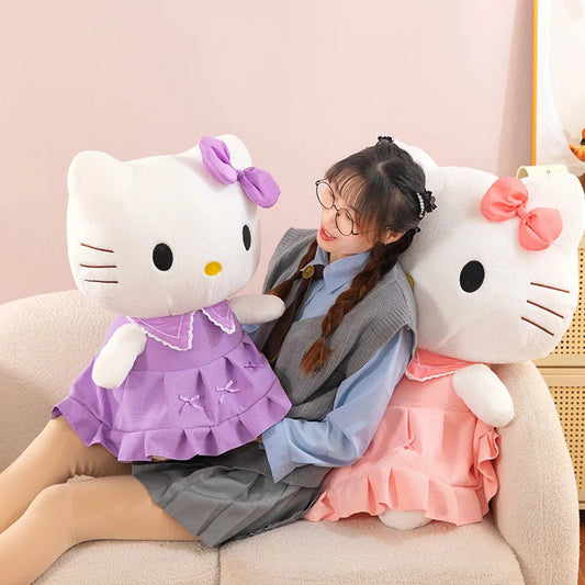 40/50cm Sanrio Hello Kitty Anime Hello Kitty Stuffed Toys Plushier Soft Pillow Birthday Gifts Kawaii Hello Kitty Plush Dolls My Store