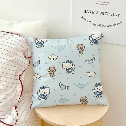cushion cover soft Pillow bow Case for Hello Sofa Living Room kawaii Home Decor Protective k-Kitty SRO pink Pattern Covers My Store