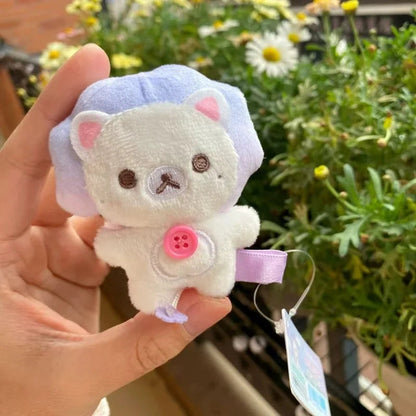 kawaii 8cm cartoon Korilakkuma Small Plush Pendant Sky Cotton Candy Series Rilakkuma lovely unicorn plush keychain Girly gift My Store