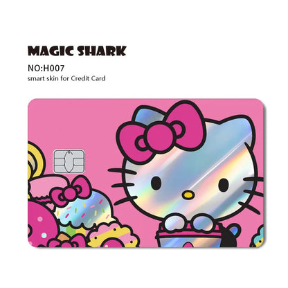 Hot Sale Hello Kitty Kuromi Holographic Laser Shinny Film Skin Cover Sticker for Debit Credit Card Bank Card My Store
