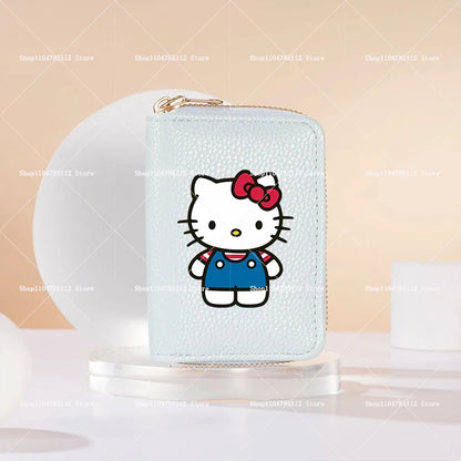 Hello Kitty Short Coin Purse with Card Slots Zipper Wallet Large Capacity Multiple Colors Credit Card Holder Coin Packet Gift My Store