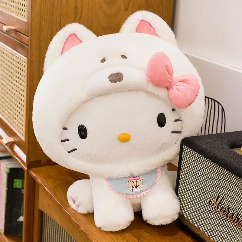 Hot Sanrio Large Size Hello Kitty Transforms Into A Puppy Series Plush Toy Cartoon Anime Filled Doll Kawaii Decorate Girl Gifts My Store
