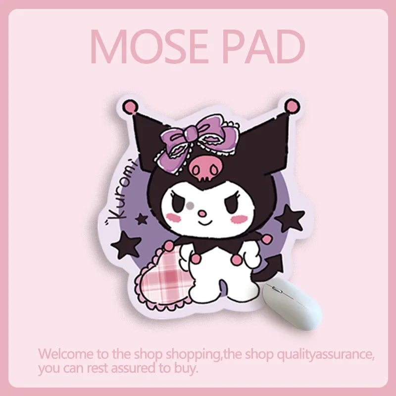 Sanrio Mouse Pad Kawaii Cinnamoroll Non Slip Table Pad Kuromi Melody Y2k Black Pink Coffee Pad Soft Mouse Pad Girl Toy Gift My Store