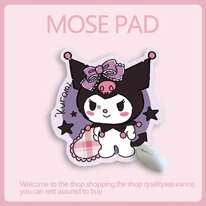 Sanrio Mouse Pad Kawaii Cinnamoroll Non Slip Table Pad Kuromi Melody Y2k Black Pink Coffee Pad Soft Mouse Pad Girl Toy Gift My Store