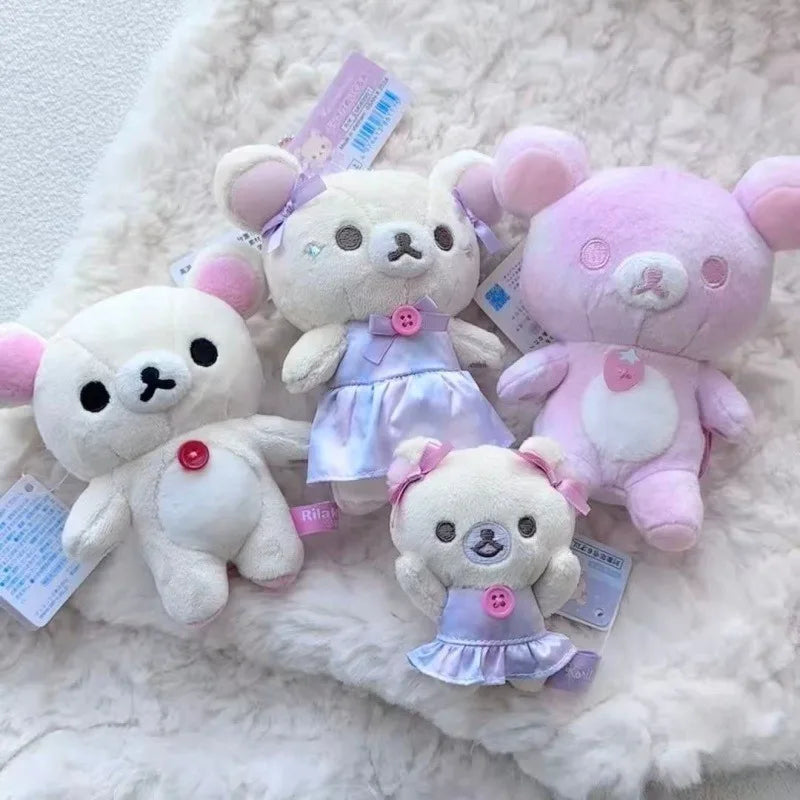 kawaii 8cm cartoon Korilakkuma Small Plush Pendant Sky Cotton Candy Series Rilakkuma lovely unicorn plush keychain Girly gift My Store