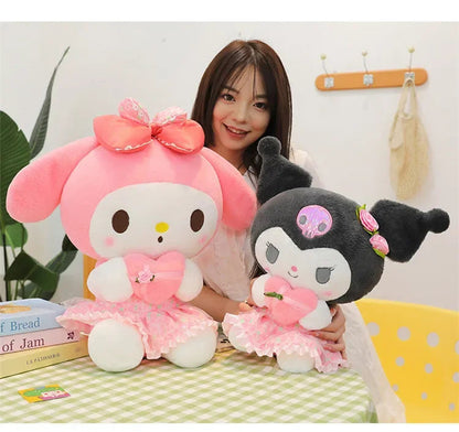 60cm Sanrio Kuromi Melody Hello Kitty Plush Toy Kawaii Cartoon Big Size KT Cat Plush Doll Soft Stuffed Pillow Kids Birthday Gift My Store