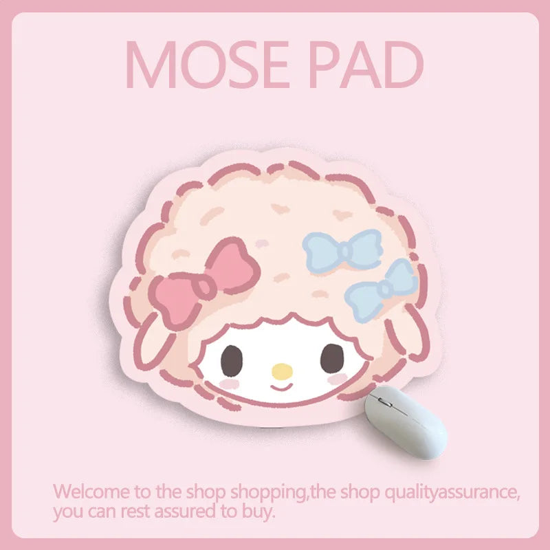 Sanrio Mouse Pad Kawaii Cinnamoroll Non Slip Table Pad Kuromi Melody Y2k Black Pink Coffee Pad Soft Mouse Pad Girl Toy Gift My Store