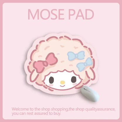 Sanrio Mouse Pad Kawaii Cinnamoroll Non Slip Table Pad Kuromi Melody Y2k Black Pink Coffee Pad Soft Mouse Pad Girl Toy Gift My Store