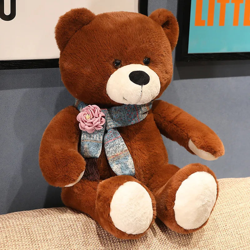 40/60/80cm Kawaii Scarf Teddy Bear Plush Toy Soft Stuffed Animal Xmas Birthday Gift for Girls Boys Kids Children My Store