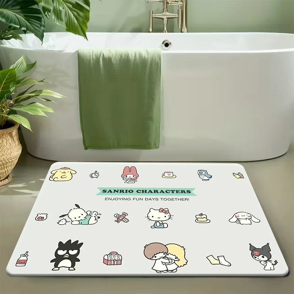 1pc of Sanrio Hello Kitty Plush Rug - Washable, Cartoon-Style Mat Suitable for Bedroom And Living Room Decor, Featuring Pink R My Store