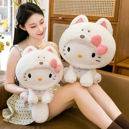 Hot Sanrio Large Size Hello Kitty Transforms Into A Puppy Series Plush Toy Cartoon Anime Filled Doll Kawaii Decorate Girl Gifts My Store