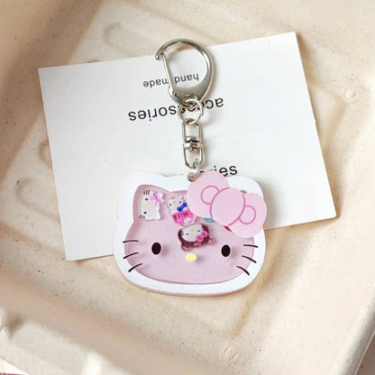Sanrio Hello Kitty Acrylic Shaker Keychain Kawaii Shake Charm Bag Accessory For Women Girls Teens & Students Gift My Store
