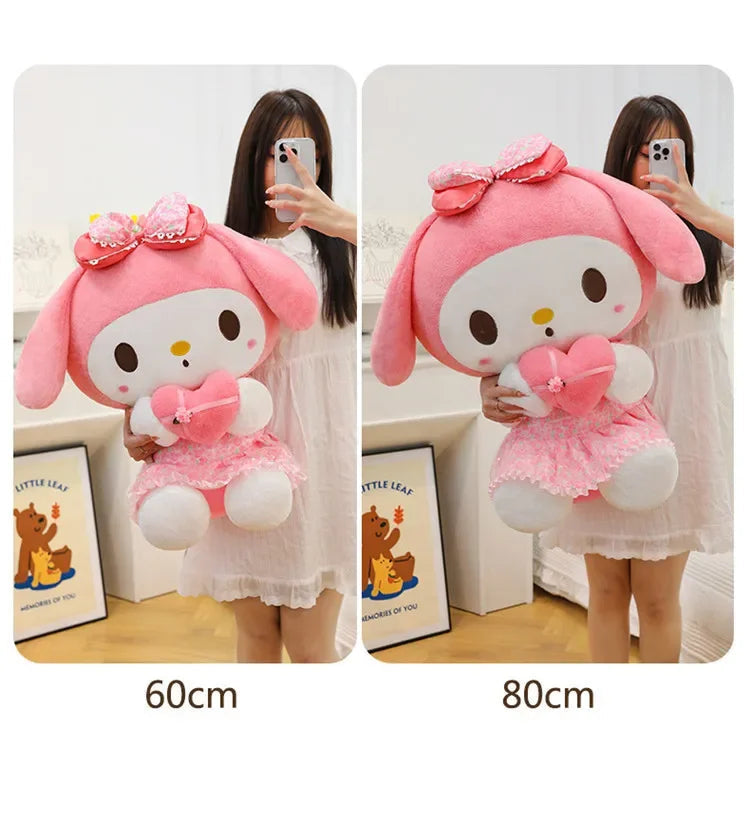 60cm Sanrio Kuromi Melody Hello Kitty Plush Toy Kawaii Cartoon Big Size KT Cat Plush Doll Soft Stuffed Pillow Kids Birthday Gift My Store