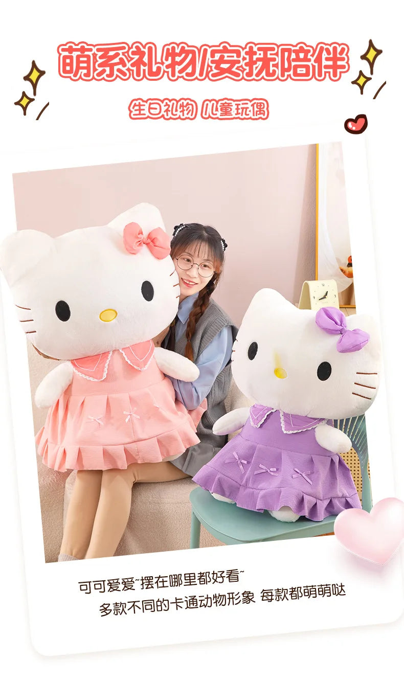 40/50cm Sanrio Hello Kitty Anime Hello Kitty Stuffed Toys Plushier Soft Pillow Birthday Gifts Kawaii Hello Kitty Plush Dolls My Store
