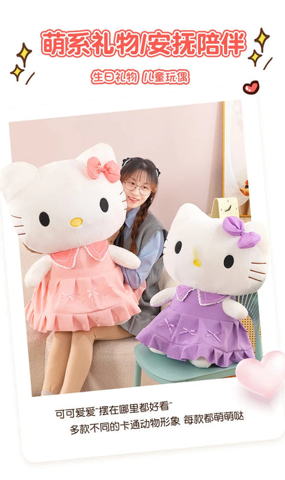 40/50cm Sanrio Hello Kitty Anime Hello Kitty Stuffed Toys Plushier Soft Pillow Birthday Gifts Kawaii Hello Kitty Plush Dolls My Store