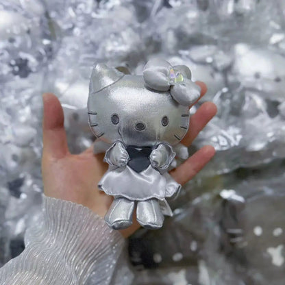 Sanrio Hello Kitty Collectible Black White Angel Devil Couple Plush Doll Set Soft Stuffed Toy Bag Pendant Gift for Girls My Store