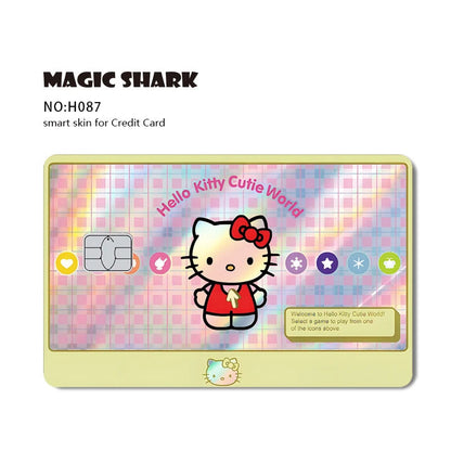 Hot Sale Hello Kitty Kuromi Holographic Laser Shinny Film Skin Cover Sticker for Debit Credit Card Bank Card My Store