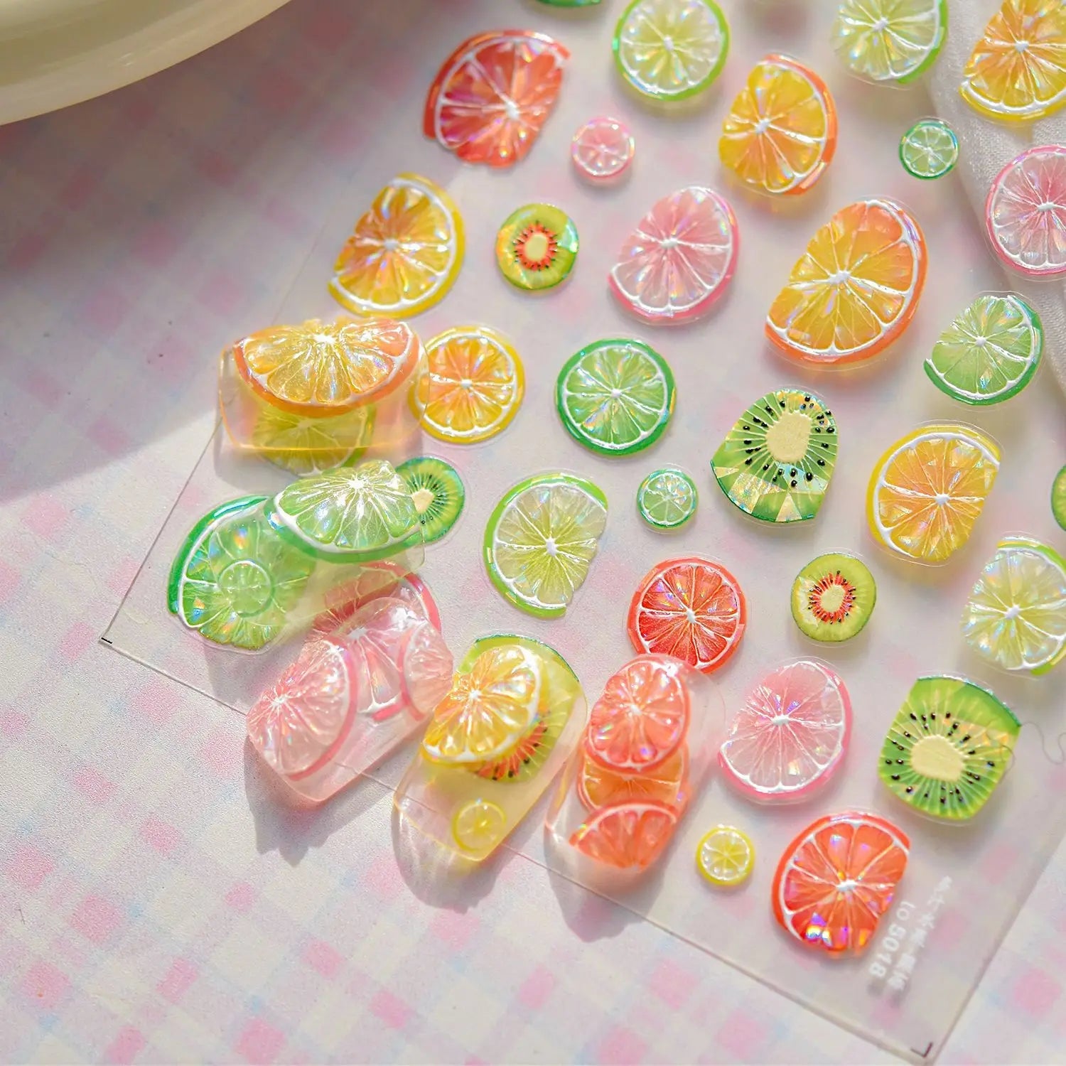 Balloon Puppy Jelly 5D Nail Art Stickers 3D Cute Love Bows Cherry Adhesive Nail Stickers Manicure Decals DIY Nail Accessories My Store
