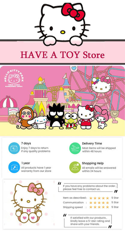 Hello Kitty 7Pcs Makeup Brush Set Kawaii Y2K Multifunctional Cosmetics Tool With Storage Case Cute Gift For Women Girls My Store