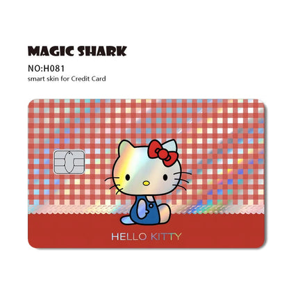 Hot Sale Hello Kitty Kuromi Holographic Laser Shinny Film Skin Cover Sticker for Debit Credit Card Bank Card My Store