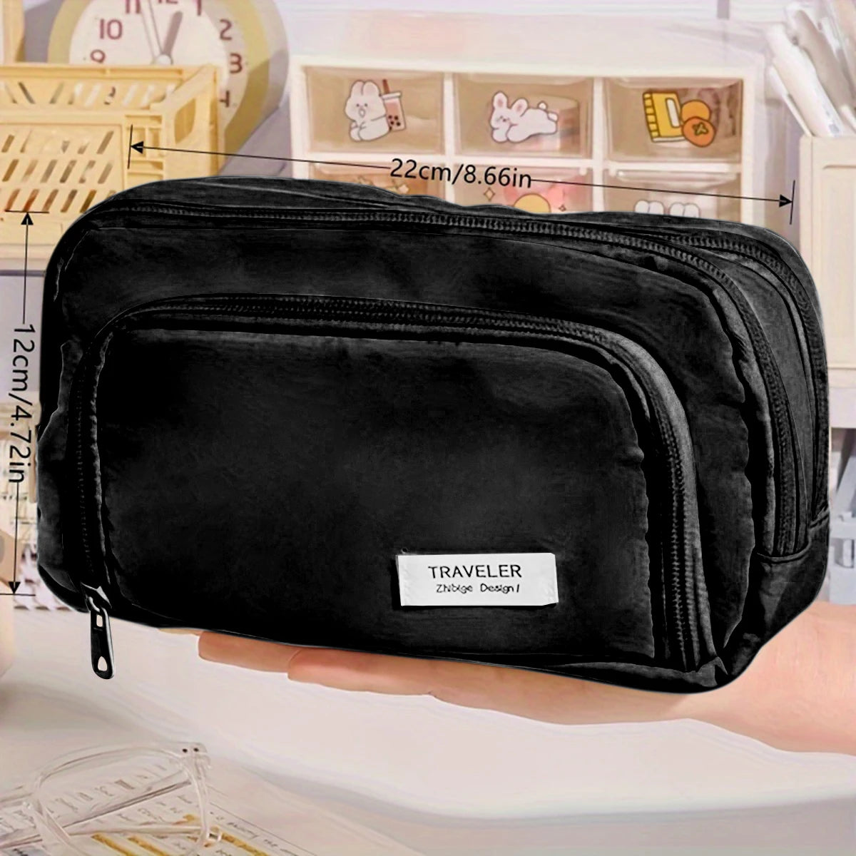 Cute Multi Layer Pencil Case Pouch, Large Capacity Pen Case Bag,Durable Stationery Storage Bag For Students, School&Office My Store