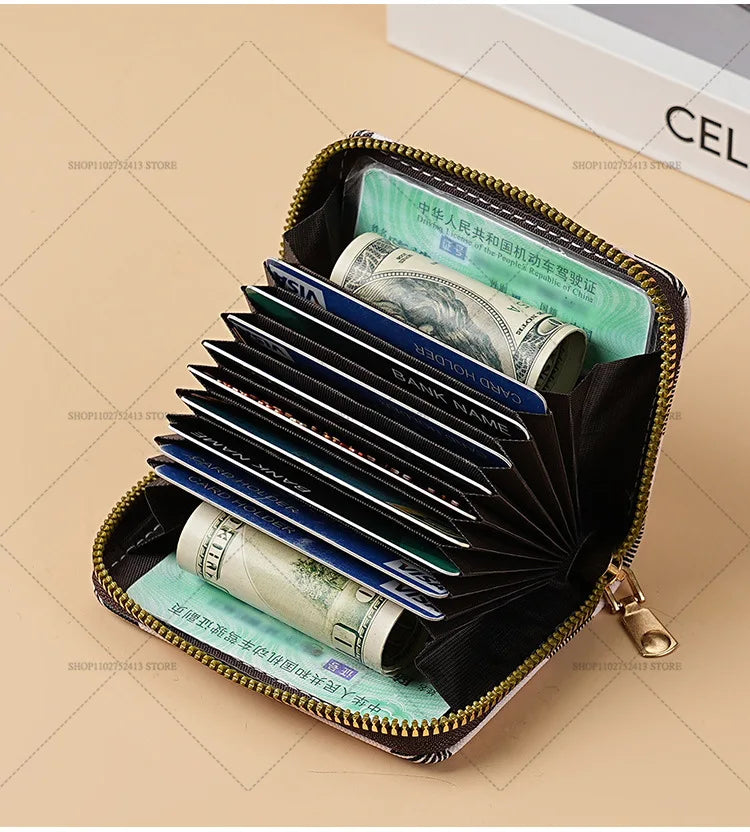 Hello Kitty Short Coin Purse with Card Slots Zipper Wallet Large Capacity Multiple Colors Credit Card Holder Coin Packet Gift My Store