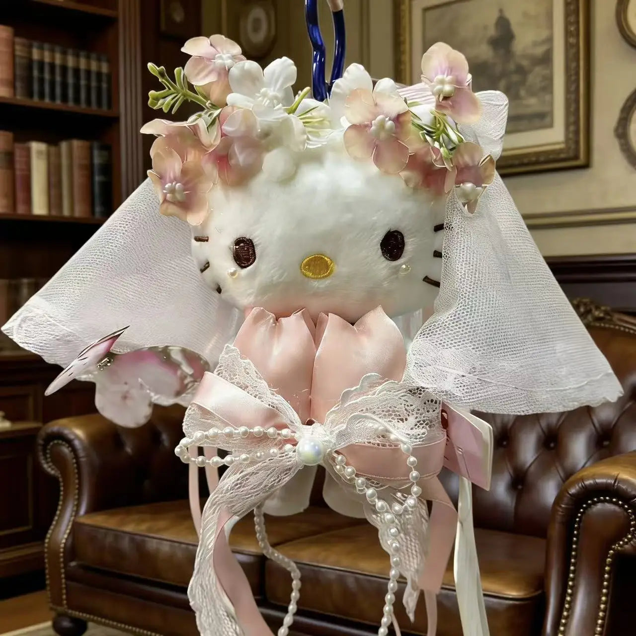 Hello Kitty cosplay butterfly fairy series cartoon plush doll keychain PP cotton stuffed doll kawaii pendant decoration gift My Store
