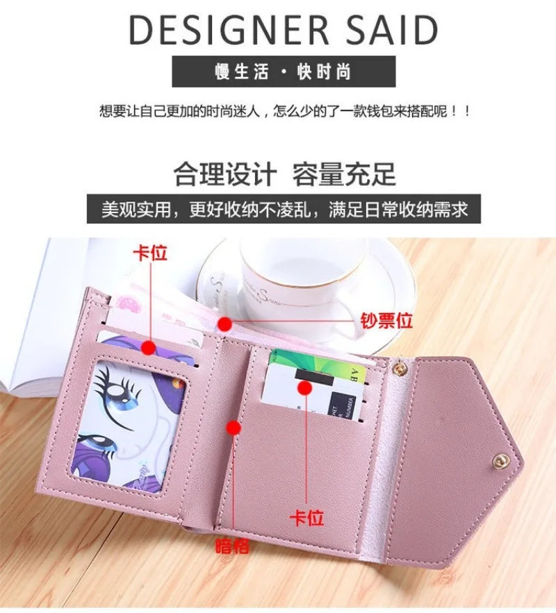 Hello Kitty Wallet PU Lychee Pattern Women Wallets Anime Cartoon New Clutch Money Pouch Trend Fashion Multifunctional Purse Gift My Store