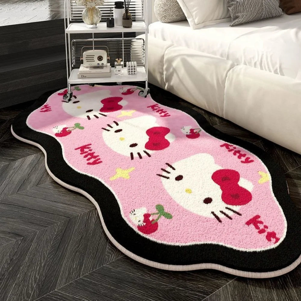 Sanrio Hello Kitty Living Room Blanket, Soft Velvet Cute Cartoon Sofa Bed Throw, Easy Clean Home Decor Blanket for Girls Gift My Store