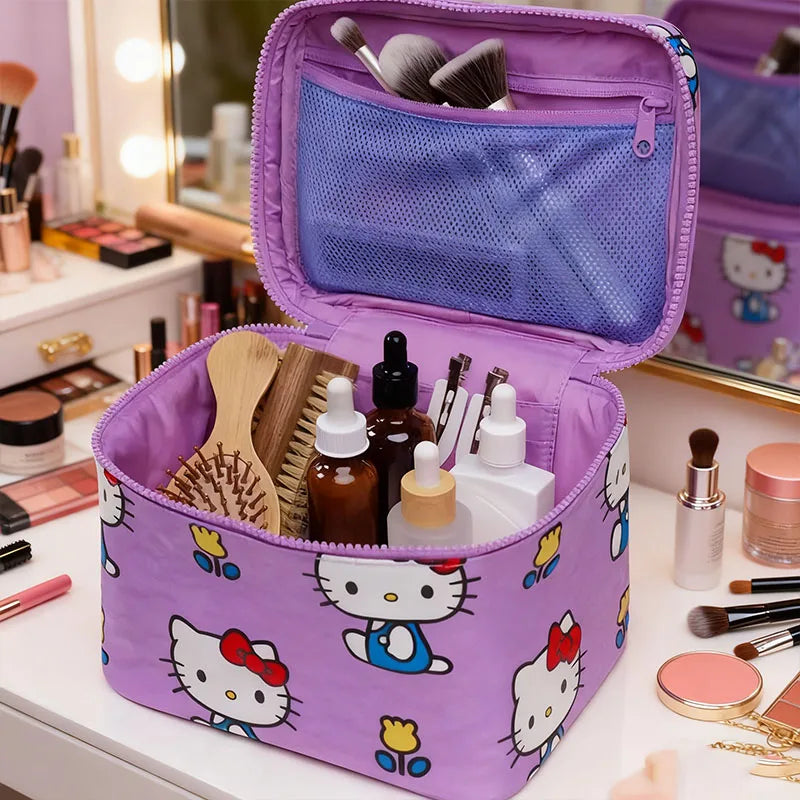 New Sanrio Hello Kitty Storage Bag Kawaii Large Capacity Skincare and Beauty Bag Ins Korean Cartoon Anime Friends Gift My Store