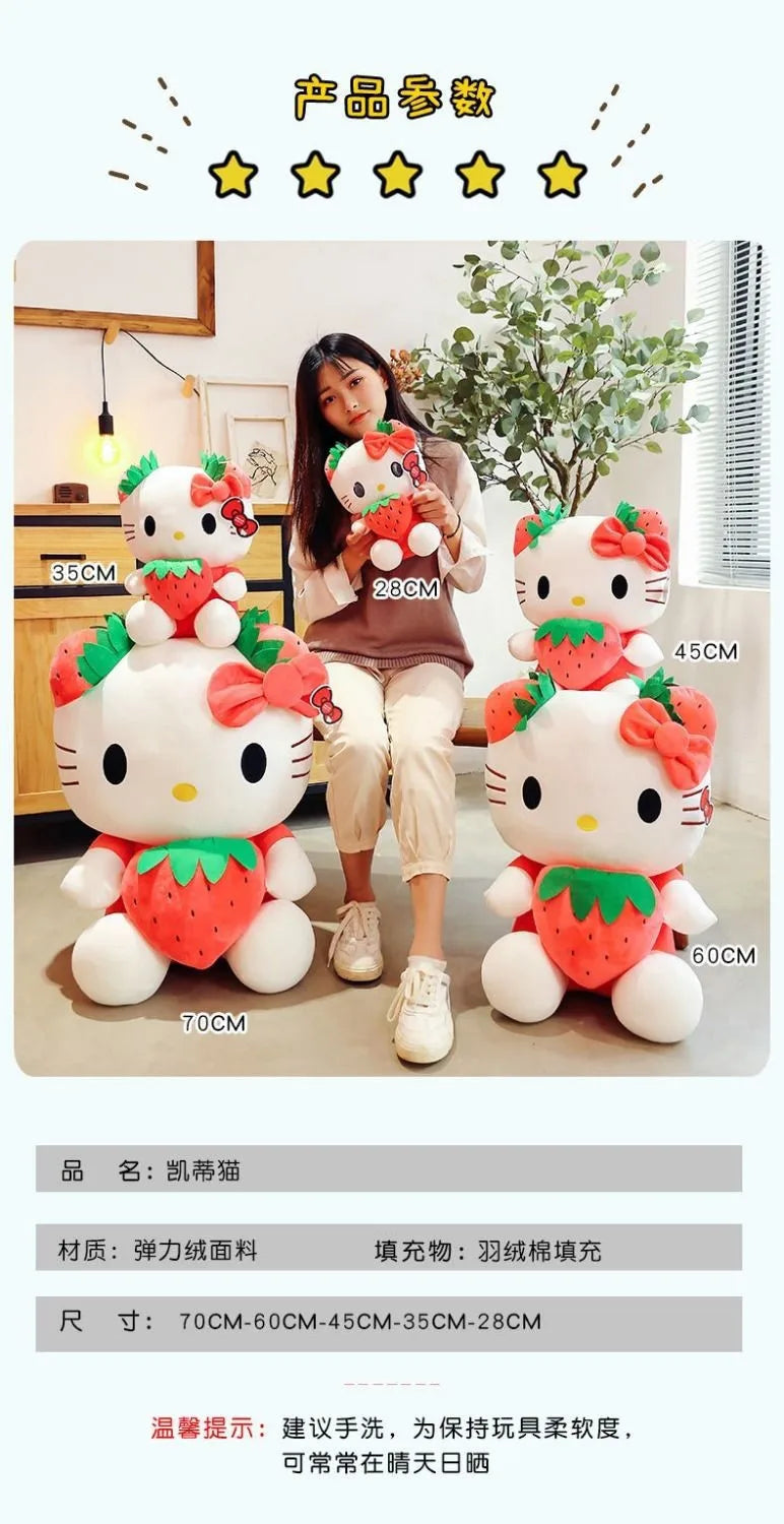 20-45cm Kawaii Hello Kitty Plush Toys Anime Kawaii Pillow Doll Stuffed Animal Children Plushies Decoration girls Birthday Gift My Store