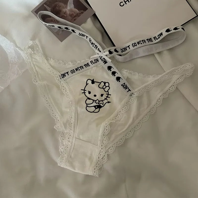 Hello Kitty Underwear Made Pure Cotton Dopamine Breathable Sweat Absorbing Swimsuit No Trace Girl Shorts Cute Women Accessories My Store