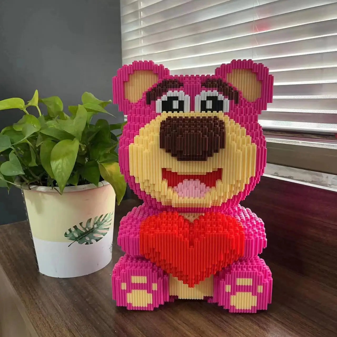 30CM Extra Large Strawberry Bear Block Assembly Toy Small Particle Lotso Girl Student Festival Gift Boy Puzzle Block My Store