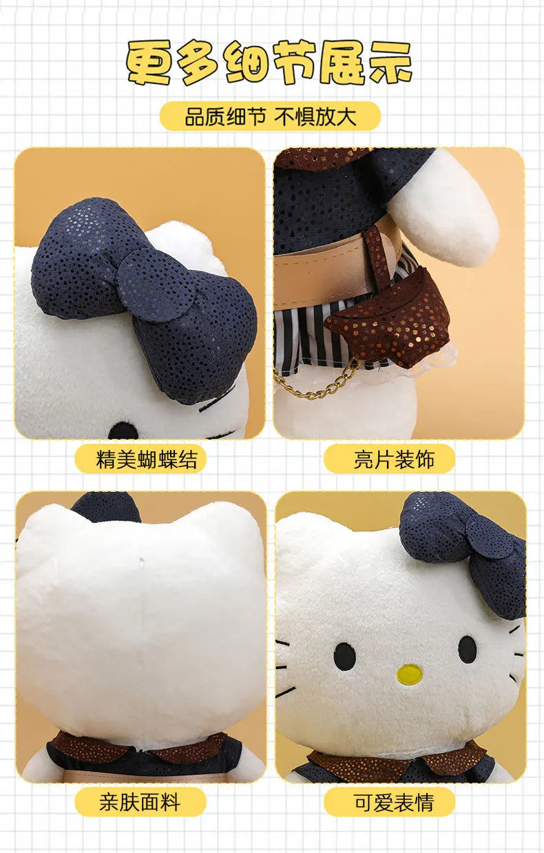40-80CM Large Big Size Hello Kitty Plushies Sanrio Cartoon Anime Peluche Comfortable Soft Doll Ornament Children's Toy Gifts My Store