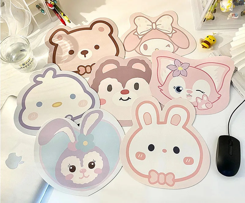 Sanrio Mouse Pad Kawaii Cinnamoroll Non Slip Table Pad Kuromi Melody Y2k Black Pink Coffee Pad Soft Mouse Pad Girl Toy Gift My Store