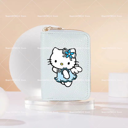 Hello Kitty Short Coin Purse with Card Slots Zipper Wallet Large Capacity Multiple Colors Credit Card Holder Coin Packet Gift My Store
