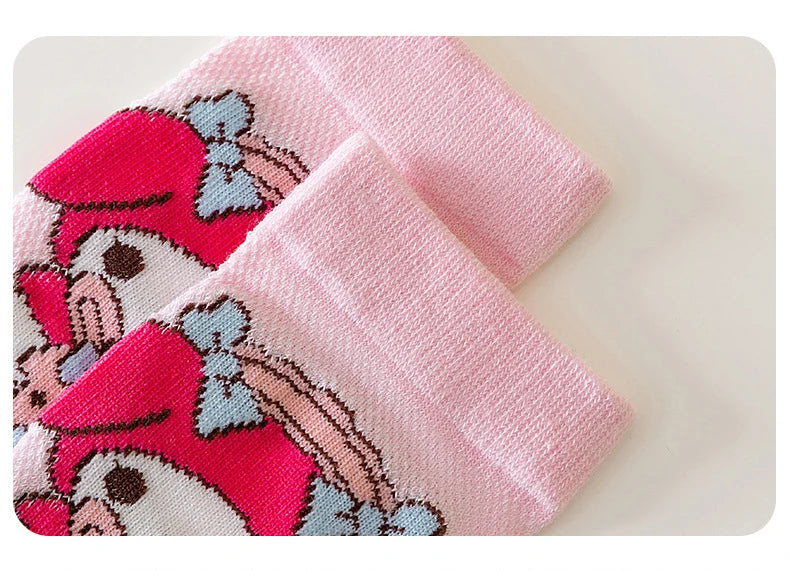 3 Pairs Spring and Summer Cartoon Anime Hello Kitty Pattern Girls Over knee Socks Cotton Comfortable and Soft Casual Girls Socks My Store