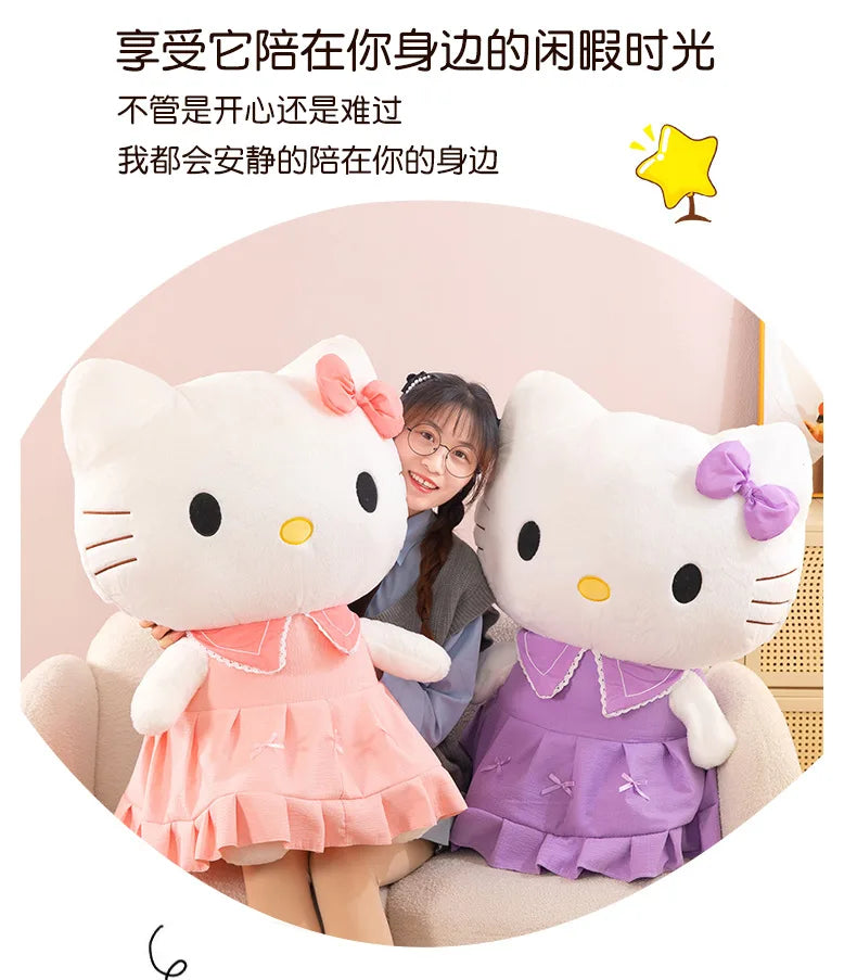 40/50cm Sanrio Hello Kitty Anime Hello Kitty Stuffed Toys Plushier Soft Pillow Birthday Gifts Kawaii Hello Kitty Plush Dolls My Store