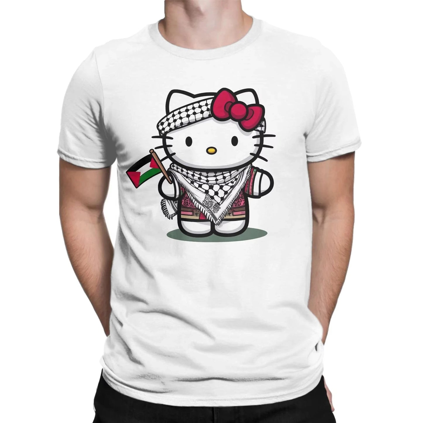 2026 Summer Discount Hot-selling Hello Kitty Men's and Women's T-shirts, Retro Short-sleeved Round-neck T-shirts, Cotton Tops My Store