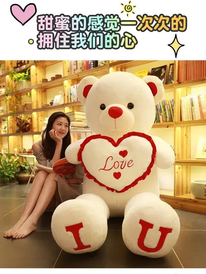 Teddy Bear 80/100cm Size Plush Toy Big Giant Pink Soft Stuffed Animals Pillow Dolls Grilfriend Girl Wife Birthday Valentines Day My Store