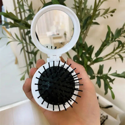 Hello kitty Kuromi My melody cute cartoon foldable comb mirror one-piece creative student portable dormitory make-up mirror My Store