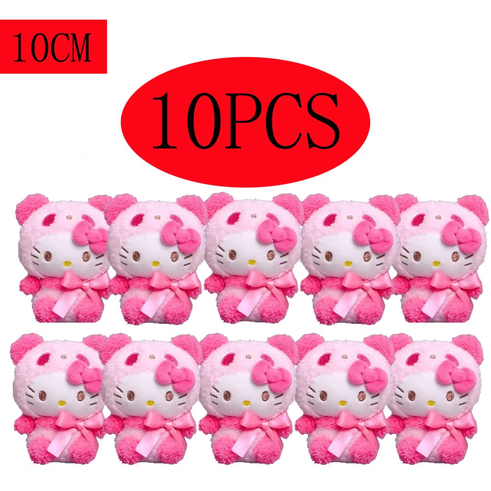 10pcs Sanrio Keychain Plush Anime Kuromi Doll Keyring Hello Kitty Plushie Cinnamoroll KeyChains Bag Pendant Toy Gift for Girls My Store