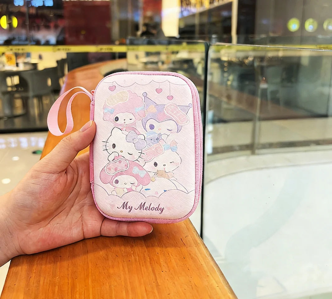 Cartoon Sanrio Data Cable Headphone portable hard drive Storage Bag Charger Protective Case coin purse Travel essentials gifts My Store