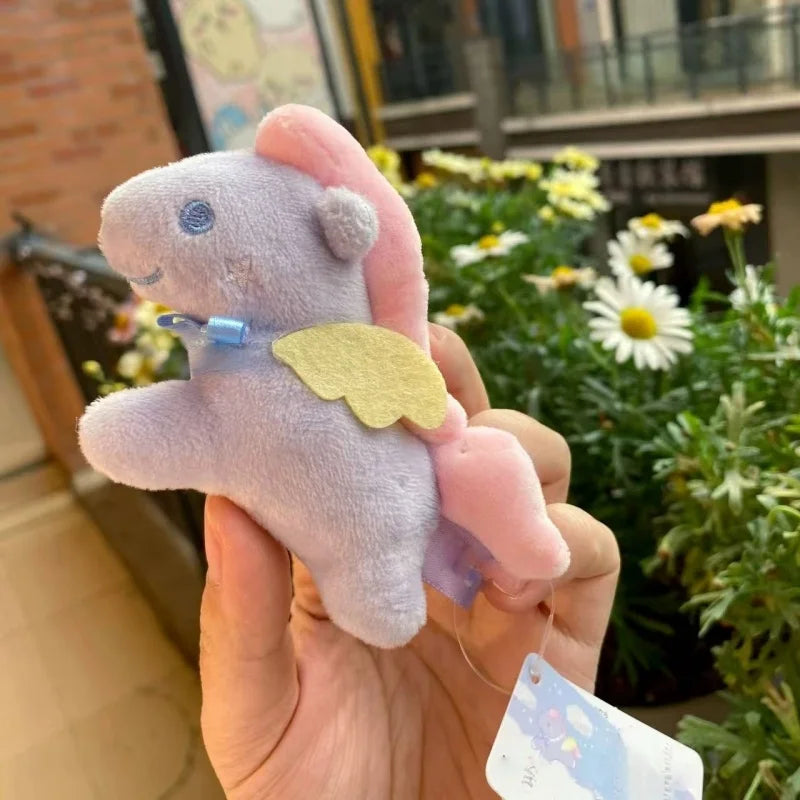 kawaii 8cm cartoon Korilakkuma Small Plush Pendant Sky Cotton Candy Series Rilakkuma lovely unicorn plush keychain Girly gift My Store
