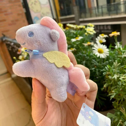 kawaii 8cm cartoon Korilakkuma Small Plush Pendant Sky Cotton Candy Series Rilakkuma lovely unicorn plush keychain Girly gift My Store