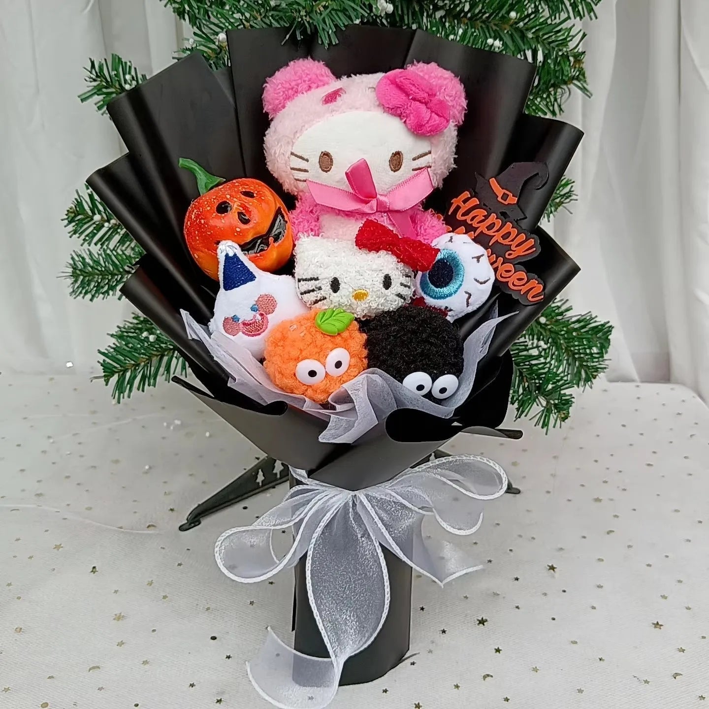 Hello Kitty Cartoon Plush Bouquet  Anime Rose Flowers Doll Home Wedding Decoration Christmas Valentine's Day Gift My Store